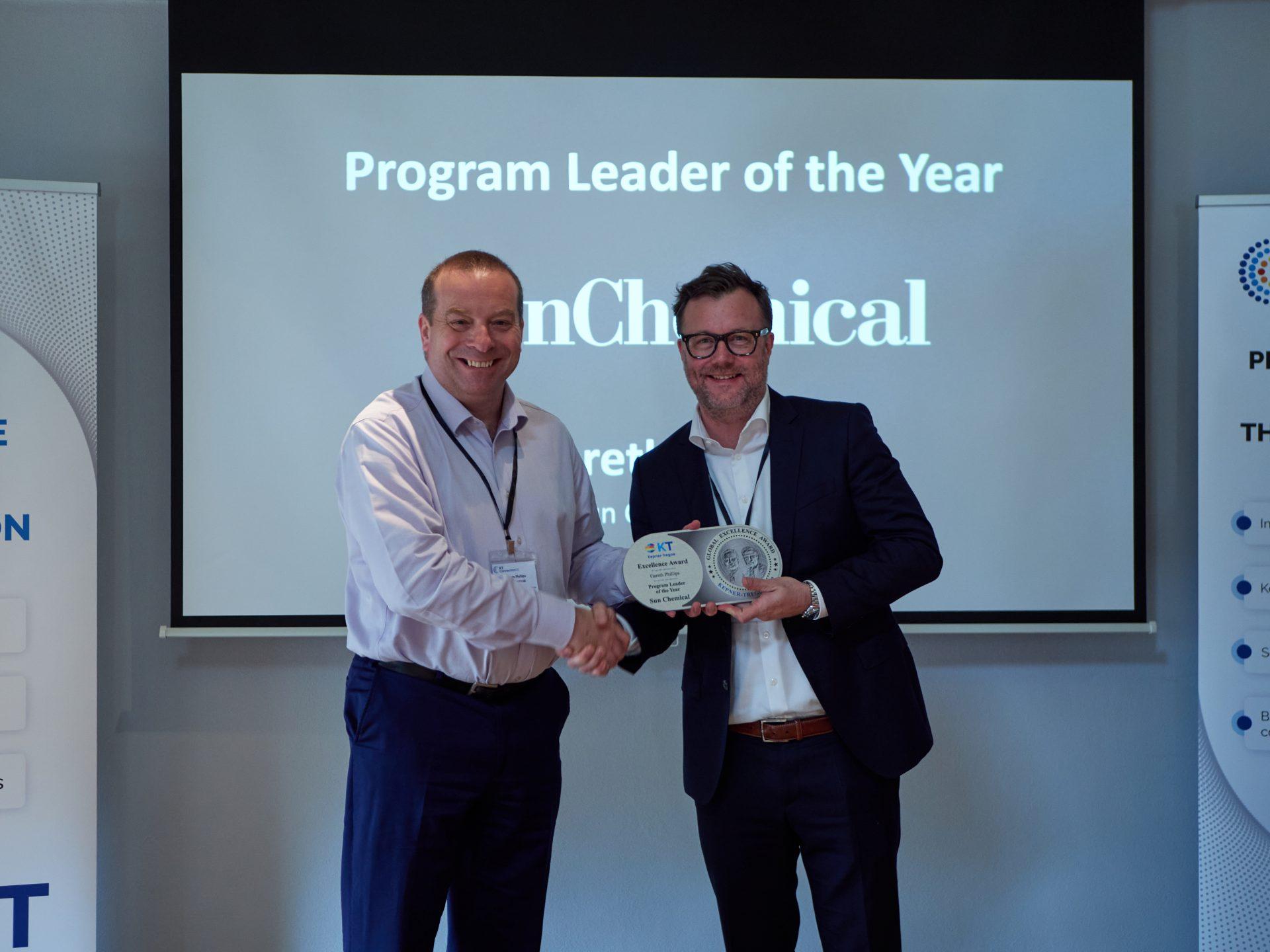 Kepner-Tregoe-Auszeichnung für den Programmleiter des Jahres Sun Chemical