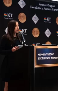 Estefania Gutierrez Mercado from Flex gives Award acceptance speech