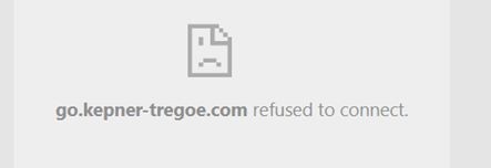 screenshot of error message go.kepner-tregoe refused to connect