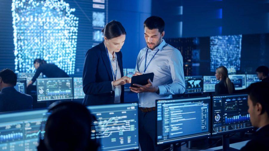Discussion in computer room