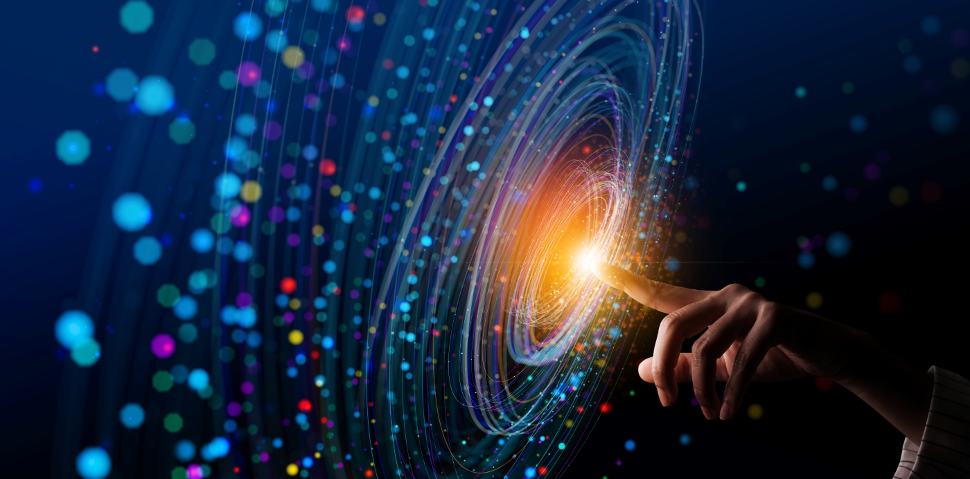 decorative image multi-coloured swirl